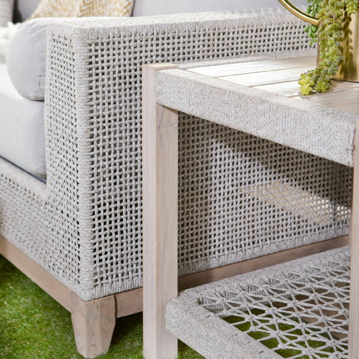 Modern European furniture - Flat Rope Outdoor Sofa - www.oroa.com
