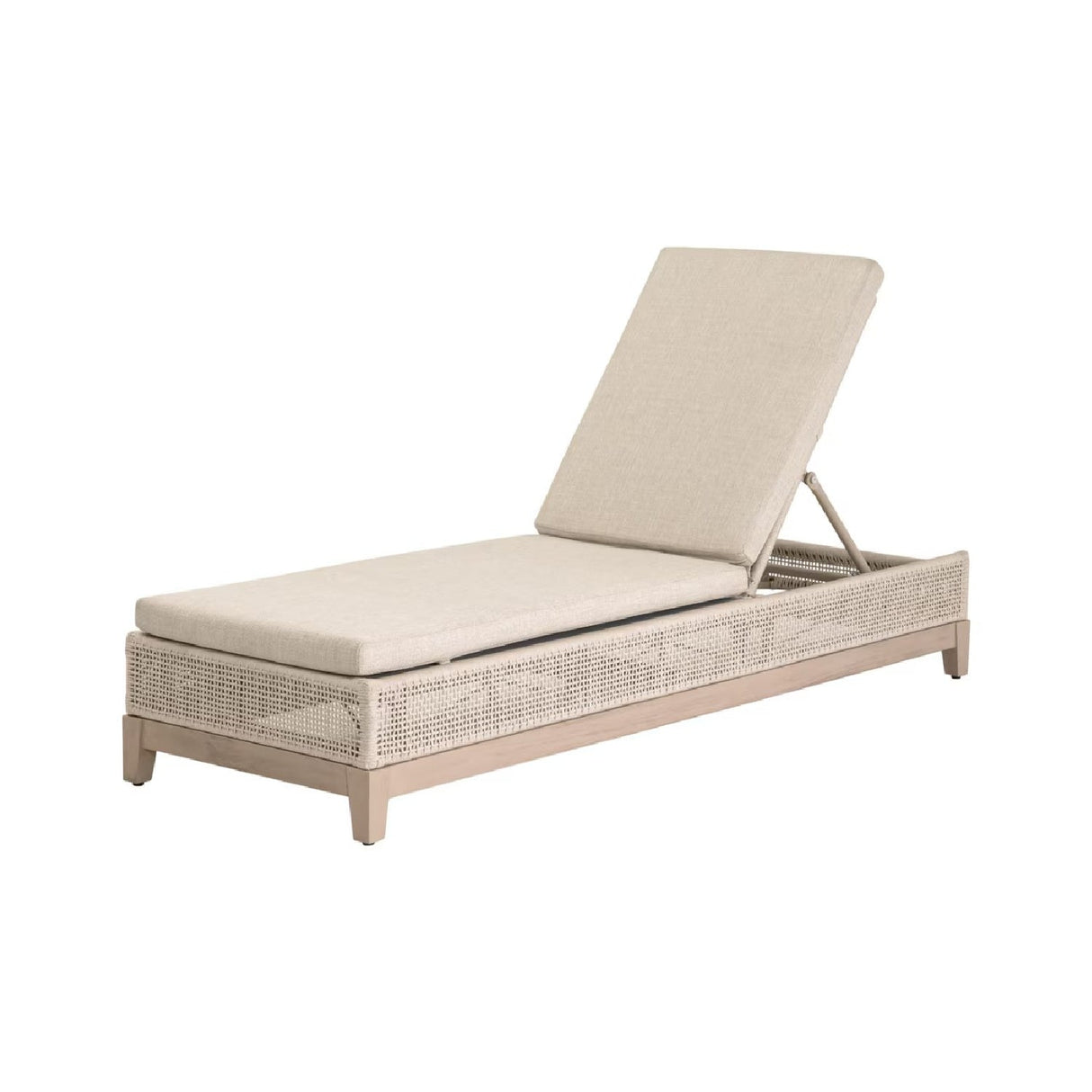 Modern European furniture - Beige Woven Rope Outdoor Chaise Lounge - www.oroa.com