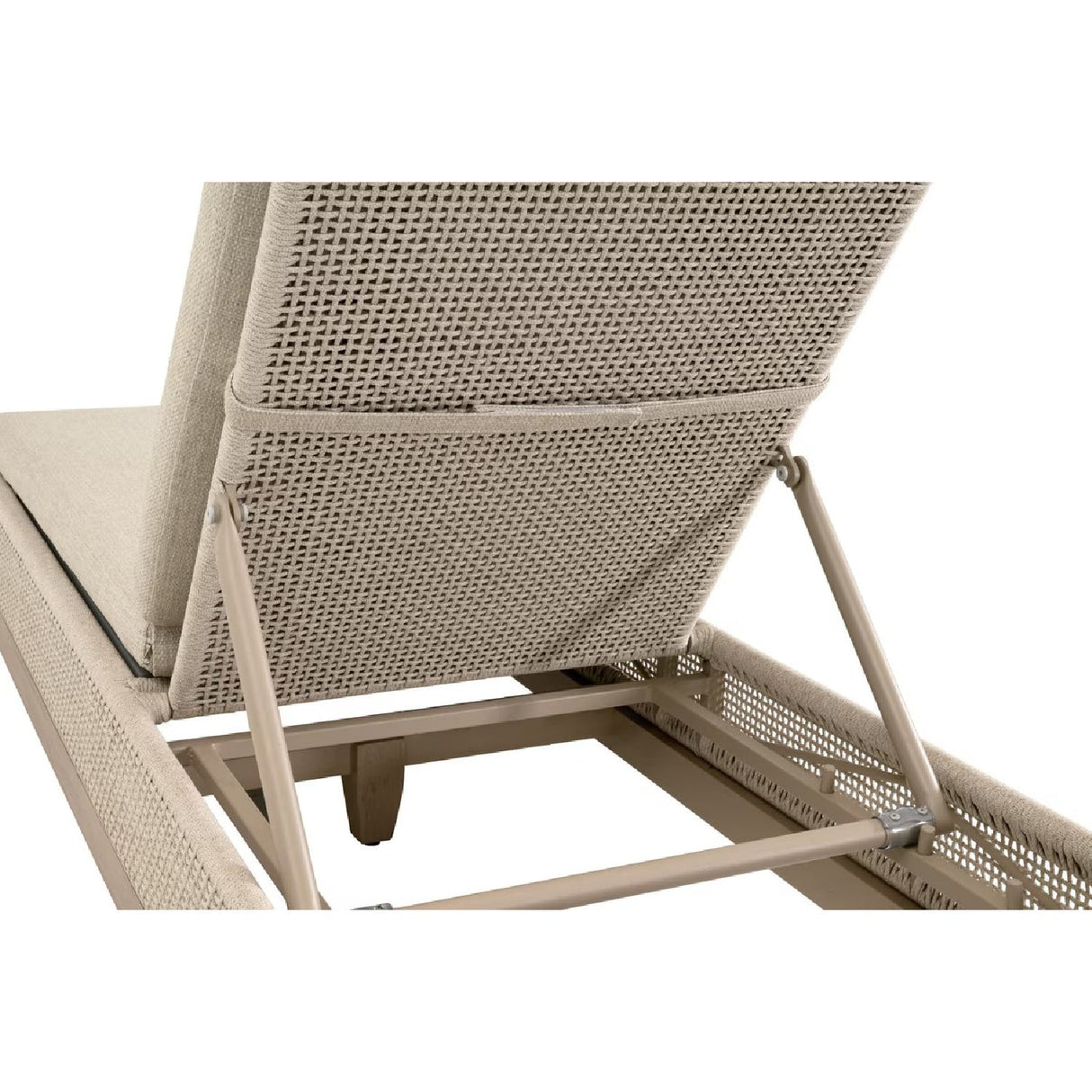 Modern European furniture - Beige Woven Rope Outdoor Chaise Lounge - www.oroa.com
