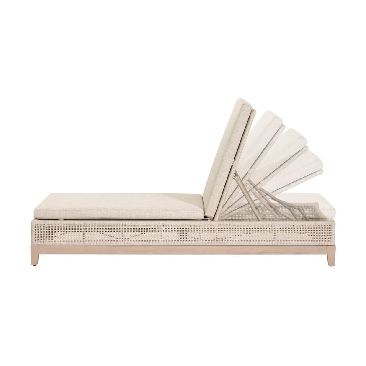 Modern European furniture - Beige Woven Rope Outdoor Chaise Lounge - www.oroa.com