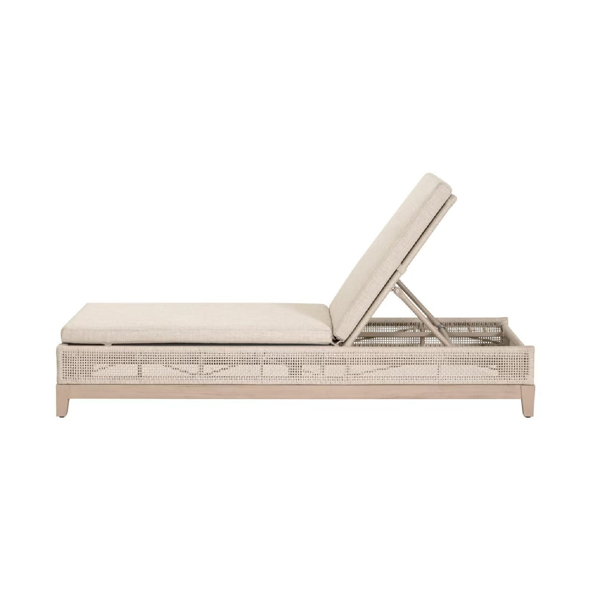 Modern European furniture - Beige Woven Rope Outdoor Chaise Lounge - www.oroa.com