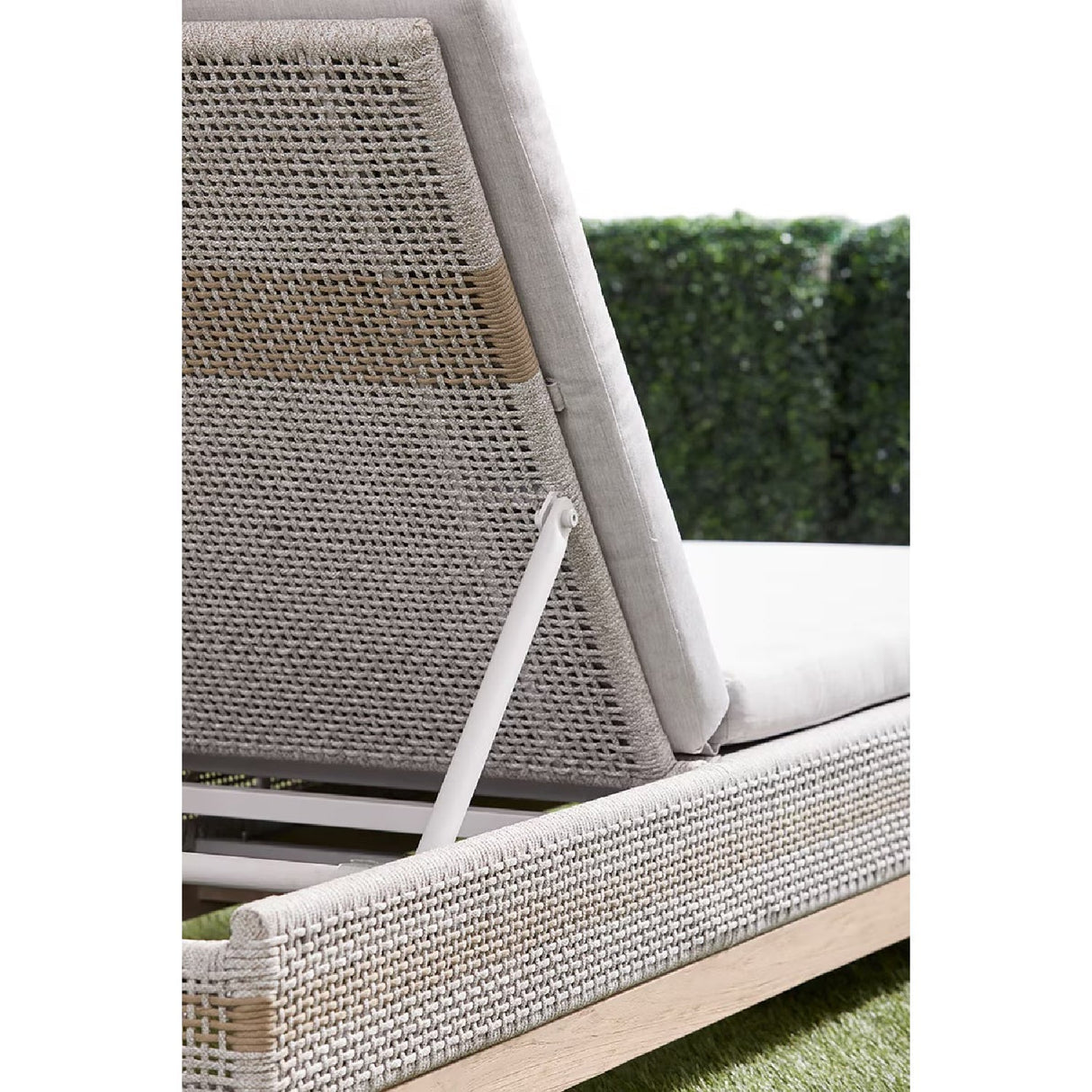 Modern European furniture - Taupe Stripes Outdoor Chaise Lounge - www.oroa.com