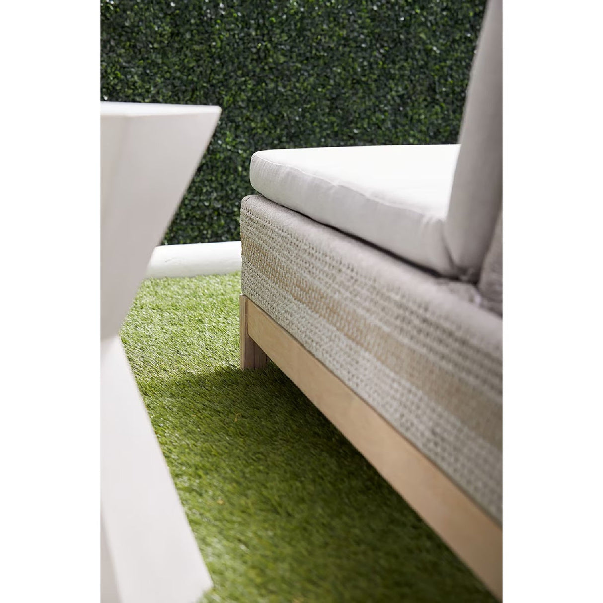 Modern European furniture - Taupe Stripes Outdoor Chaise Lounge - www.oroa.com