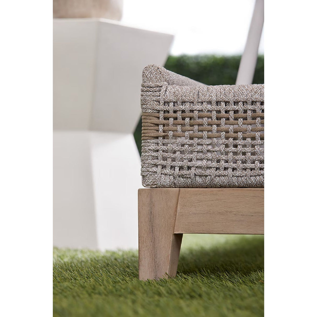 Modern European furniture - Taupe Stripes Outdoor Chaise Lounge - www.oroa.com