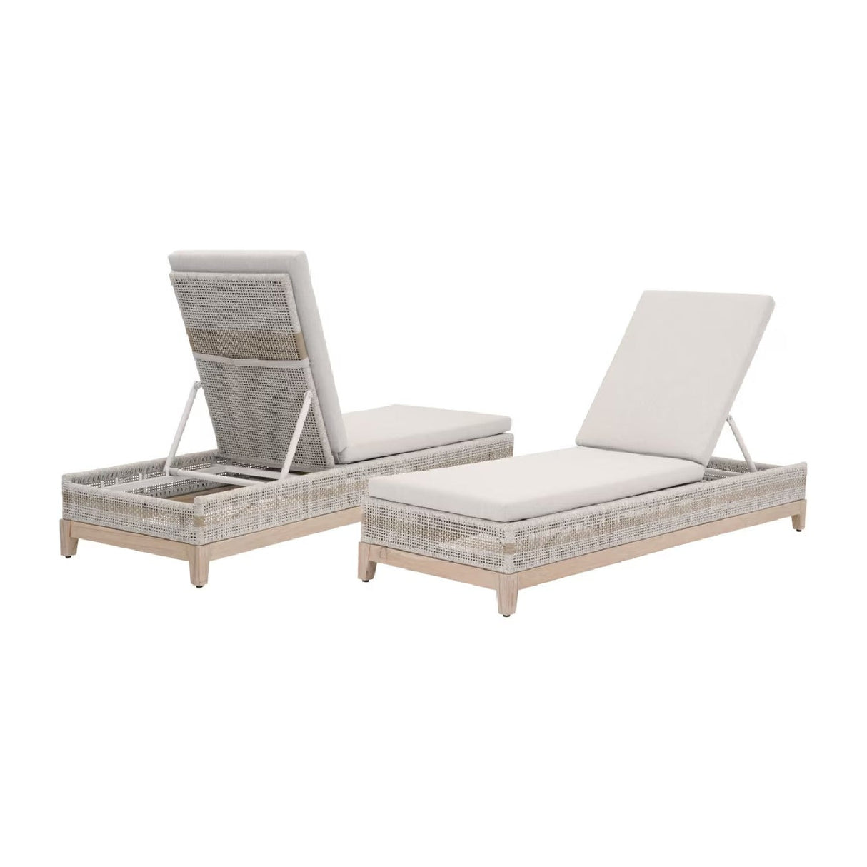 Modern European furniture - Taupe Stripes Outdoor Chaise Lounge - www.oroa.com