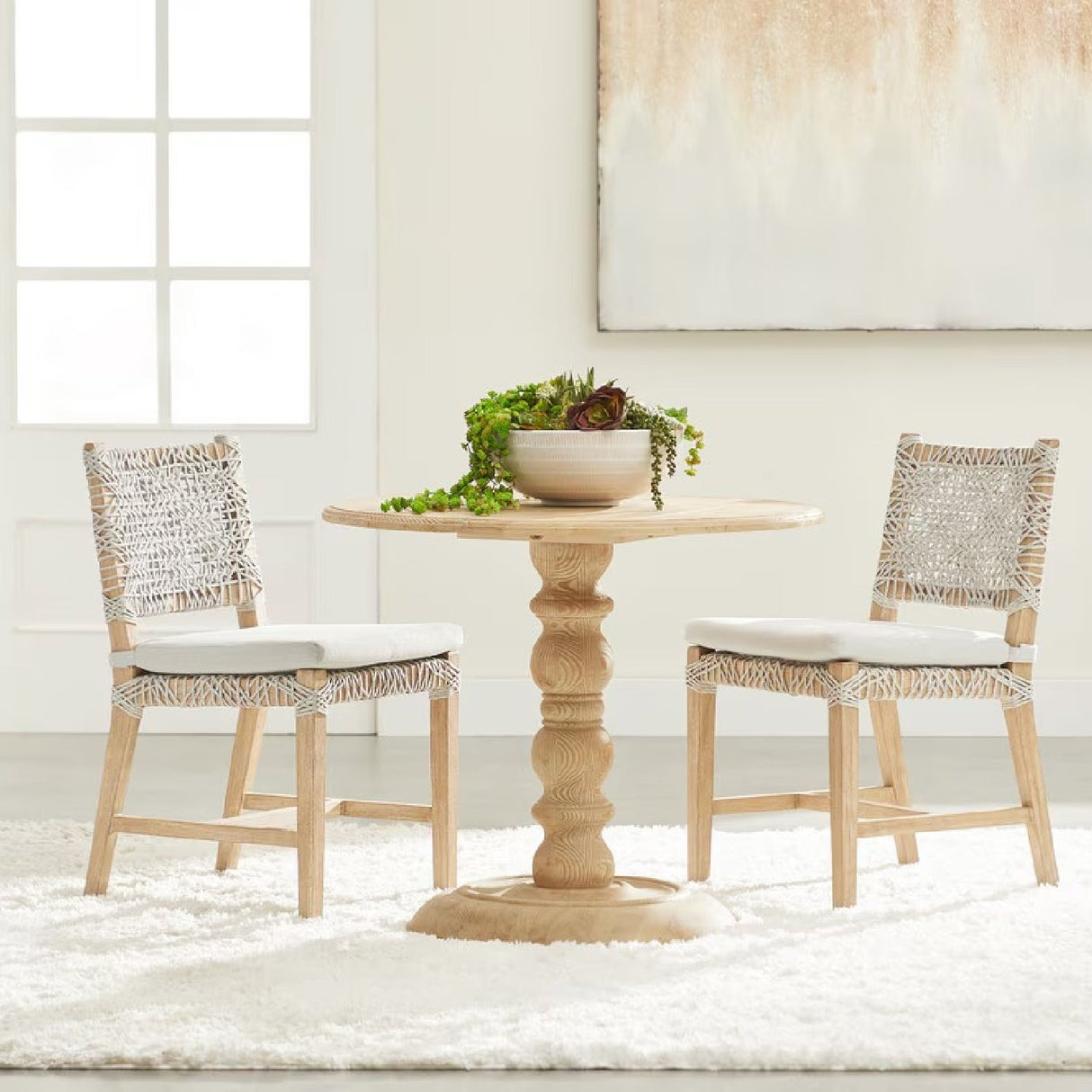 Modern European furniture - Interlaced Flat Rope Dining Chairs (2) - www.oroa.com