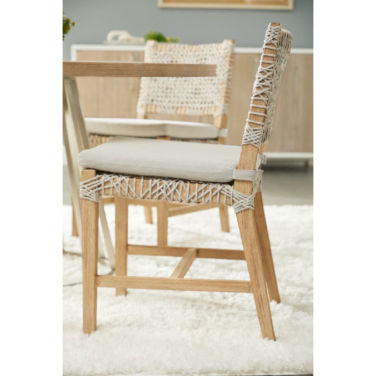 Interlaced Flat Rope Dining Chairs (2) | Oroa.com