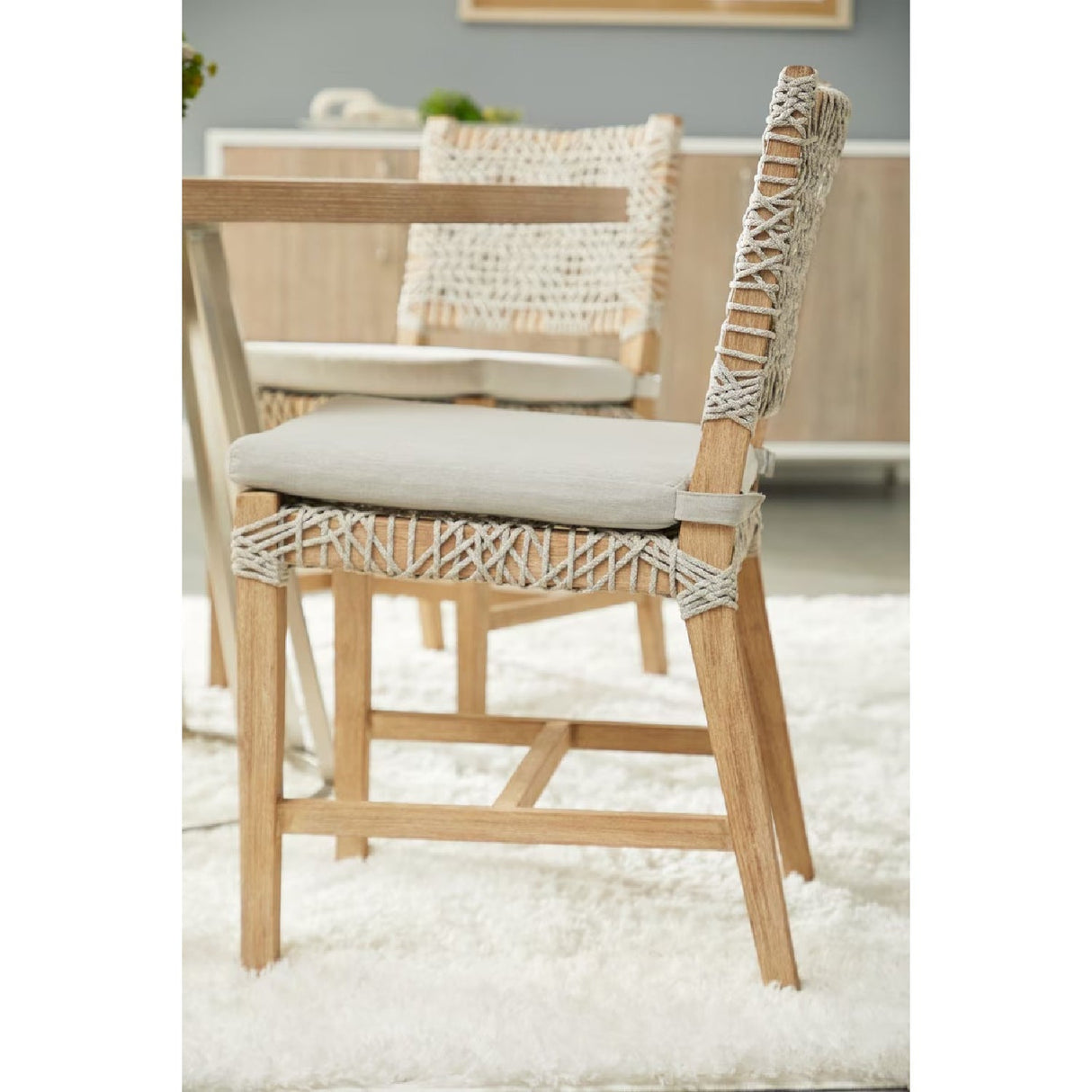 Modern European furniture - Interlaced Flat Rope Dining Chairs (2) - www.oroa.com