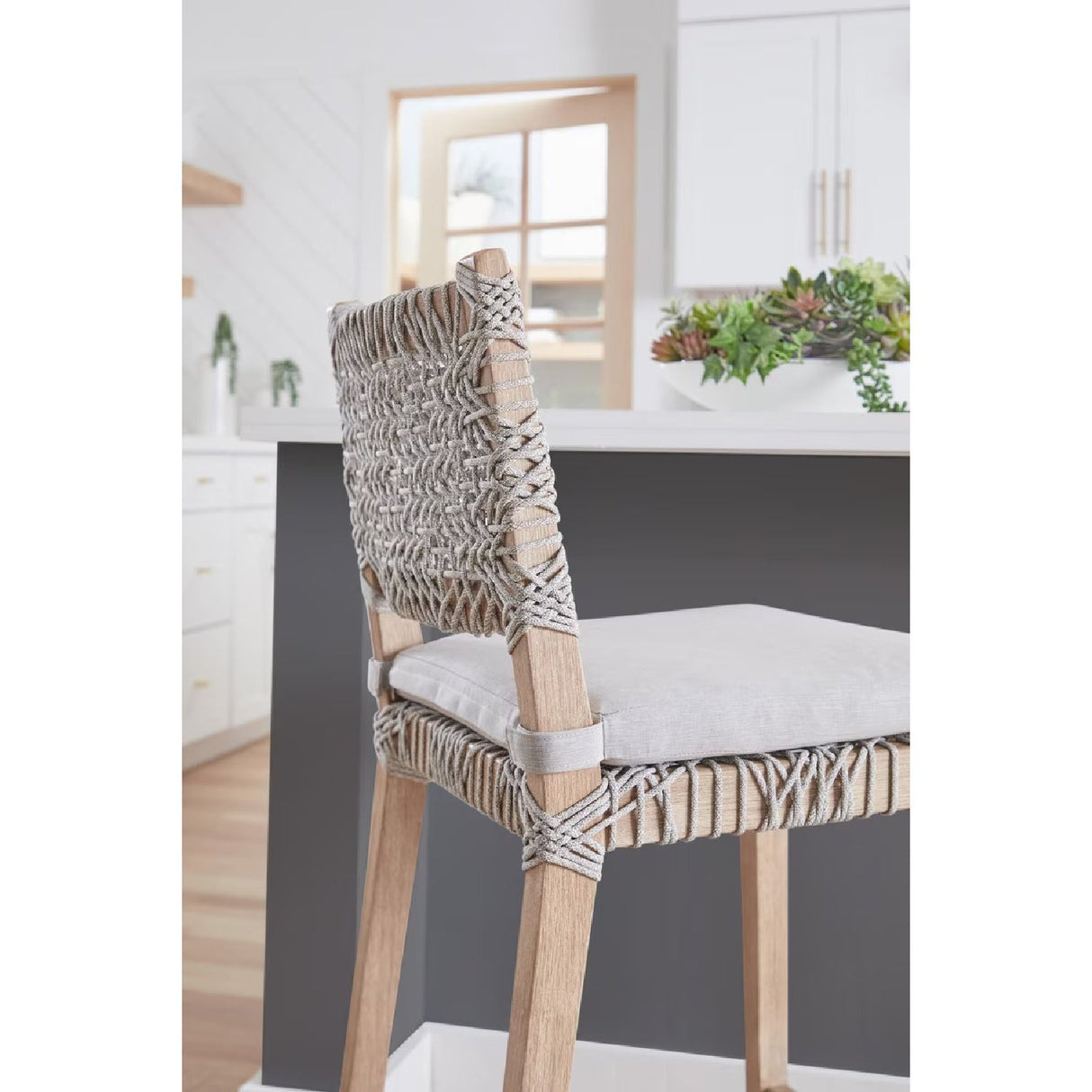 Modern European furniture - Interlaced Flat Rope Counter Stool - www.oroa.com
