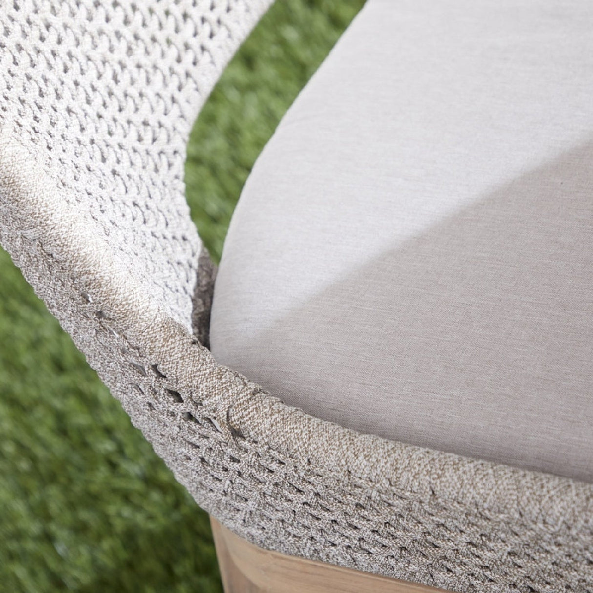 Modern European furniture - Taupe Rope Outdoor Dining Chairs (2) - www.oroa.com