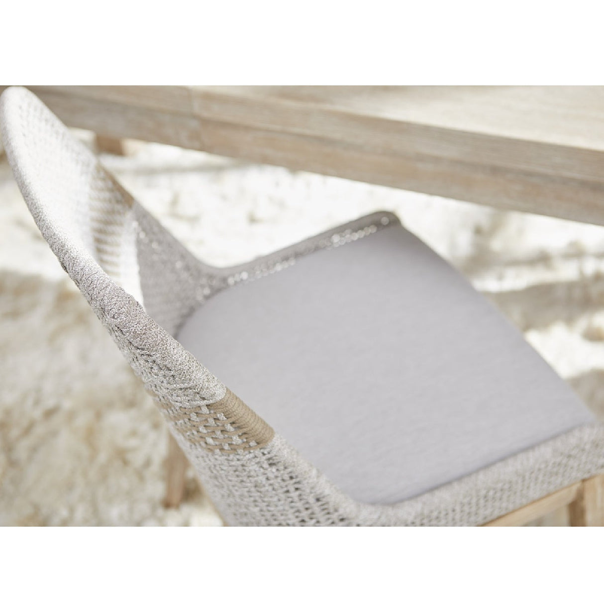 Modern European furniture - Taupe Stripe Rope Dining Chairs (2) - www.oroa.com