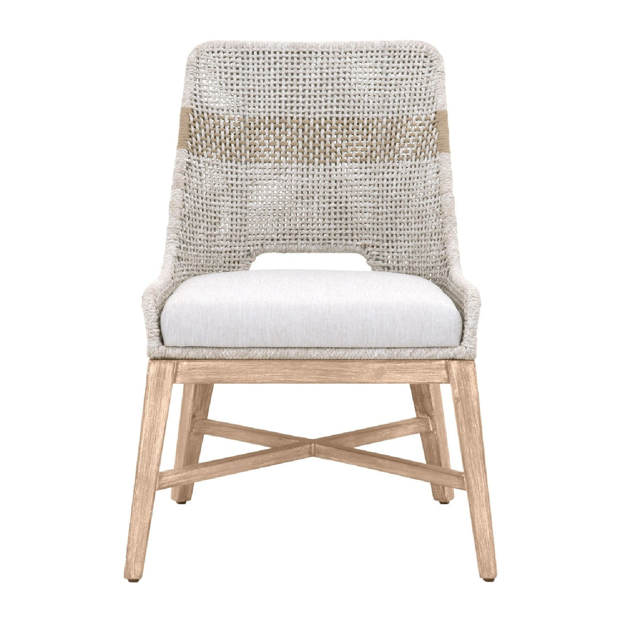 Modern European furniture - Taupe Stripe Rope Dining Chairs (2) - www.oroa.com