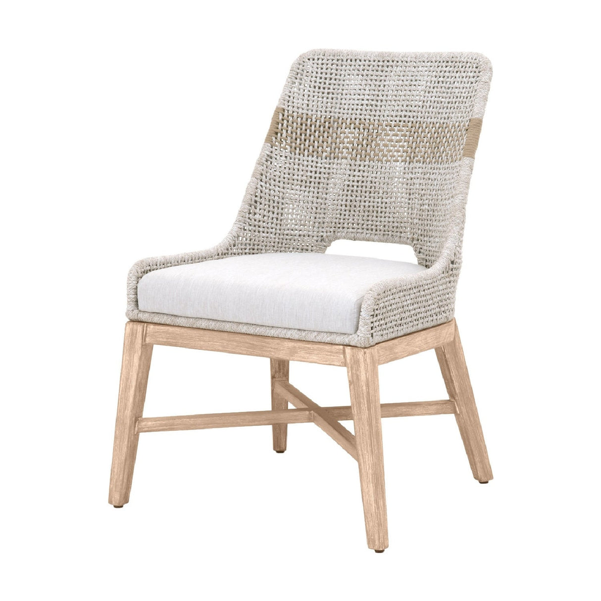 Modern European furniture - Taupe Stripe Rope Dining Chairs (2) - www.oroa.com
