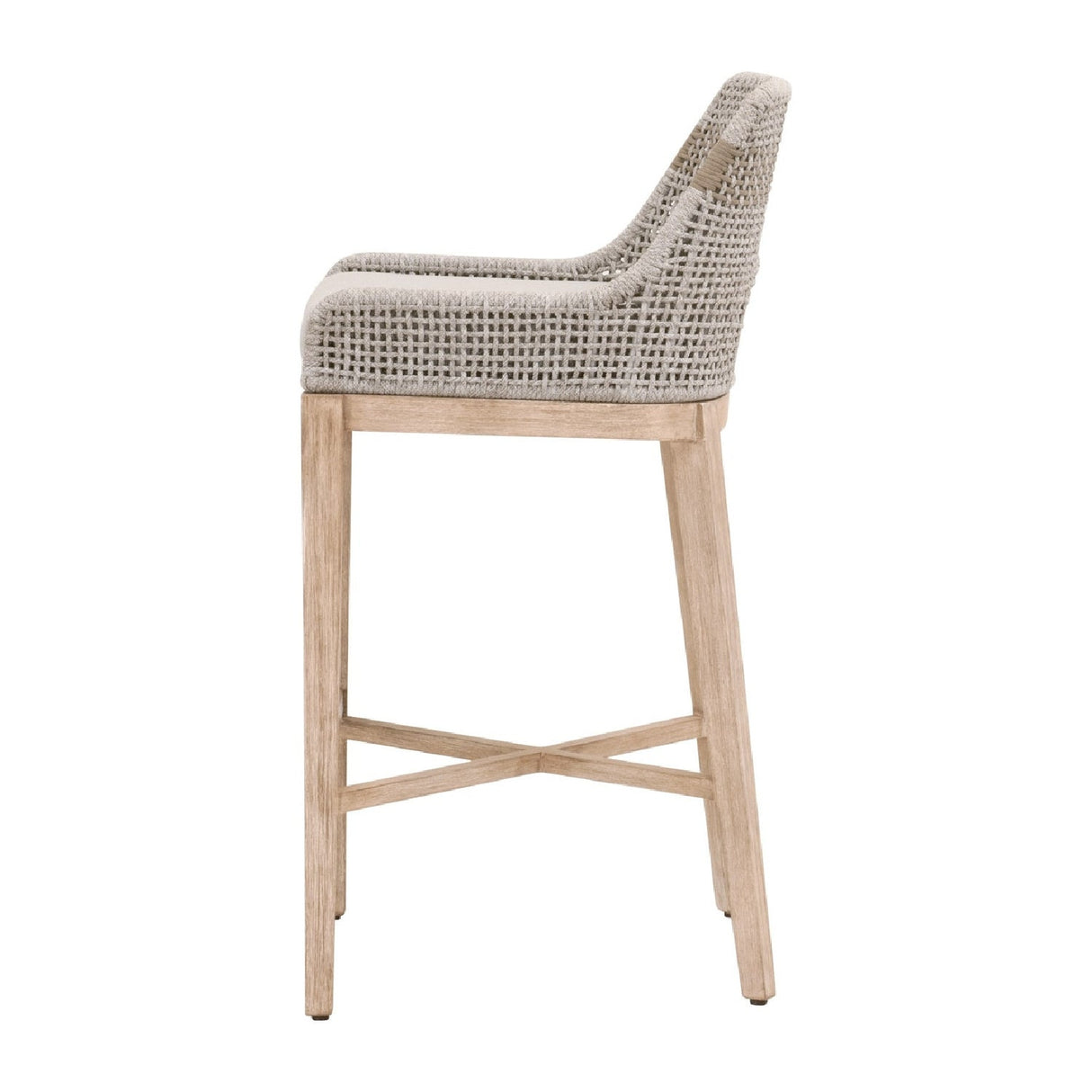 Modern European furniture - Taupe Stripe Rope Bar Stool - www.oroa.com