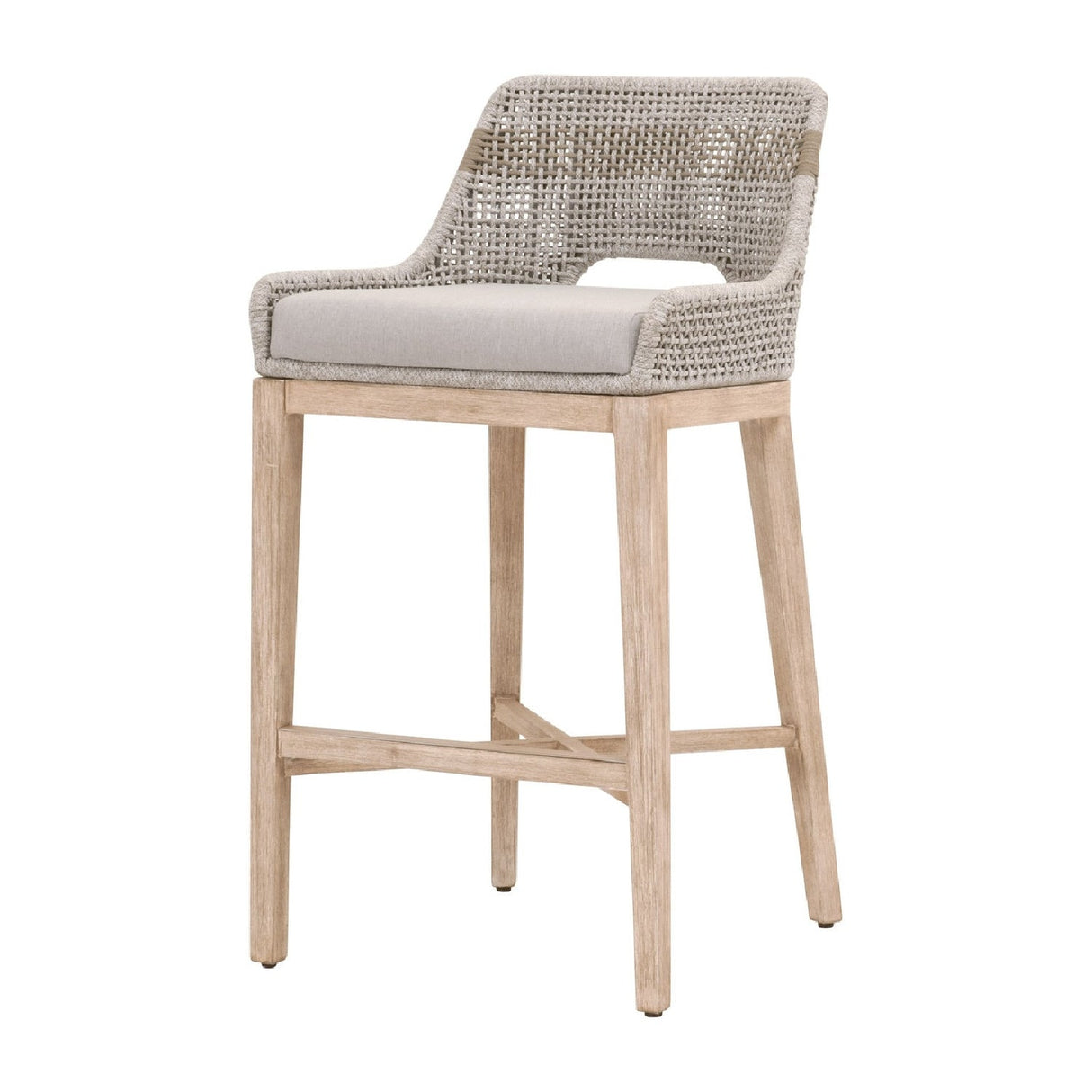 Modern European furniture - Taupe Stripe Rope Bar Stool - www.oroa.com