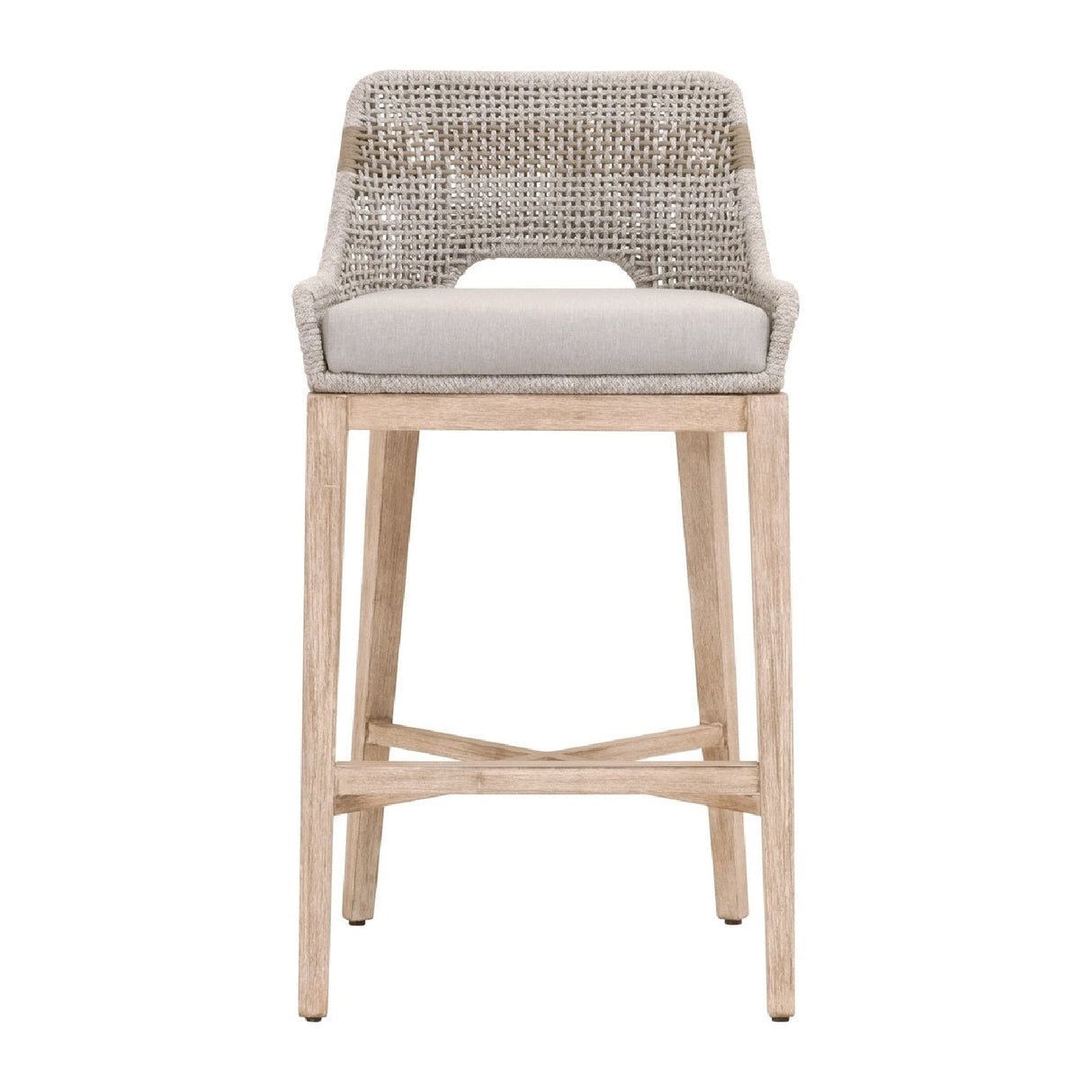 Modern European furniture - Taupe Stripe Rope Bar Stool - www.oroa.com