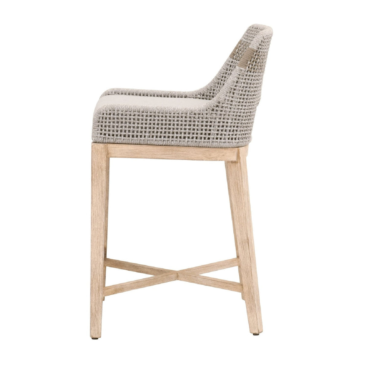 Modern European furniture - Taupe Stripe Rope Counter Stool - www.oroa.com