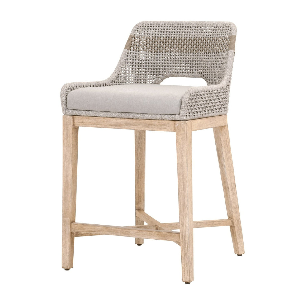 Modern European furniture - Taupe Stripe Rope Counter Stool - www.oroa.com