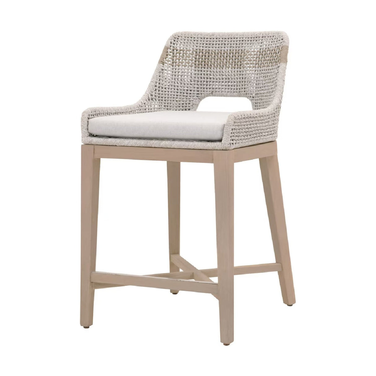 Modern European furniture - Taupe Stripes Outdoor Counter Stool - www.oroa.com