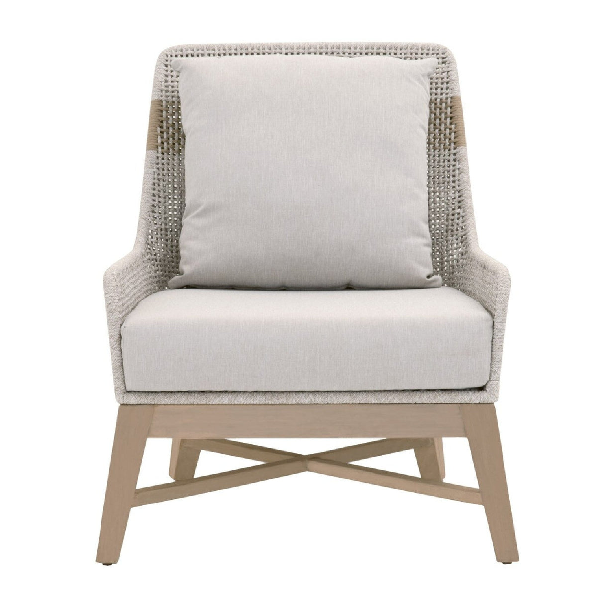 Modern European furniture - Taupe Rope Outdoor Club Chair - www.oroa.com