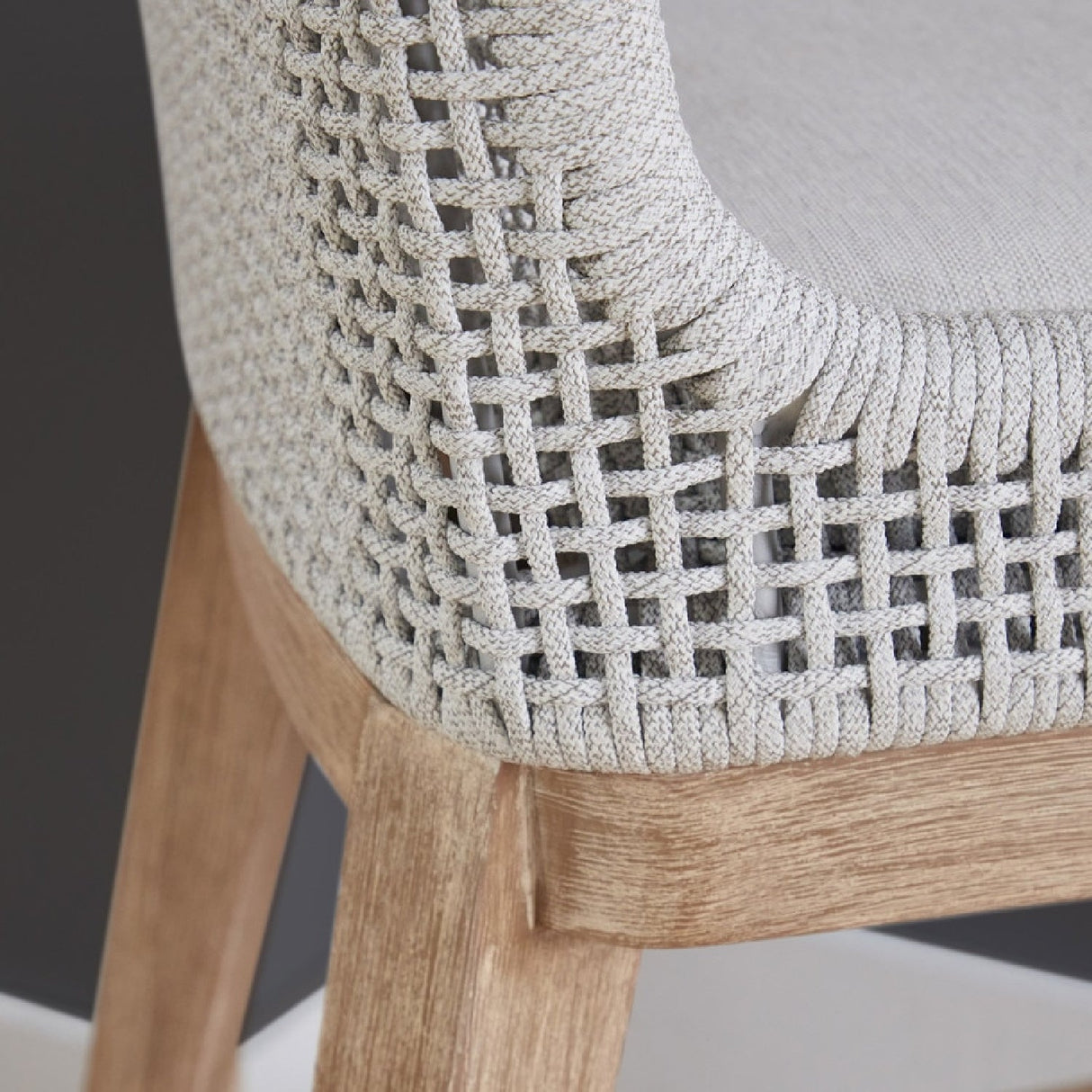 Modern European furniture - White Flat Rope Counter Stool - www.oroa.com