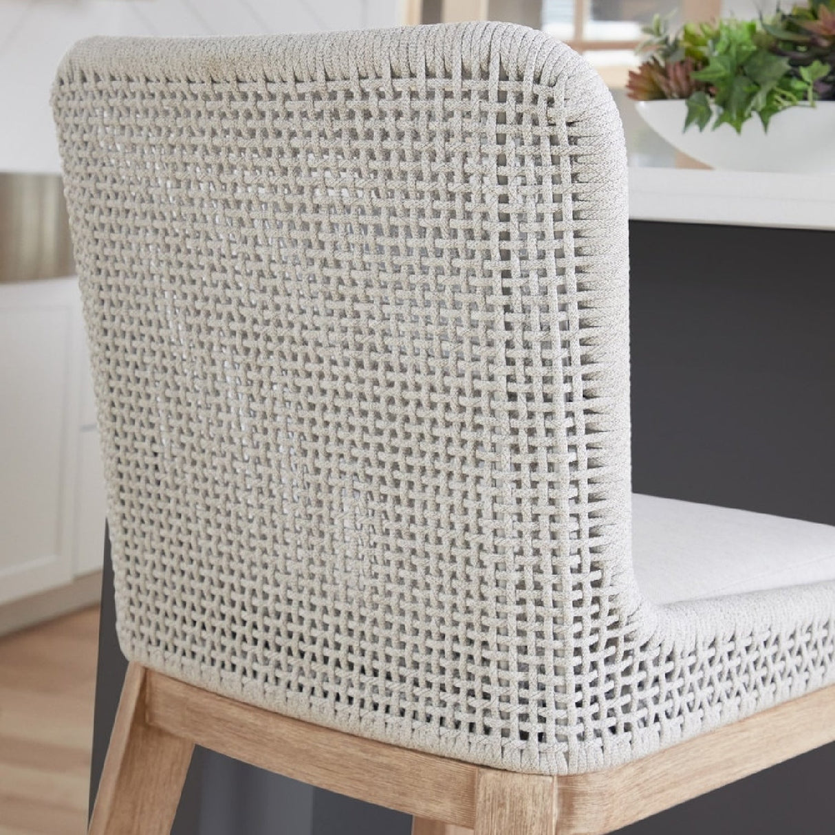 Modern European furniture - White Flat Rope Counter Stool - www.oroa.com