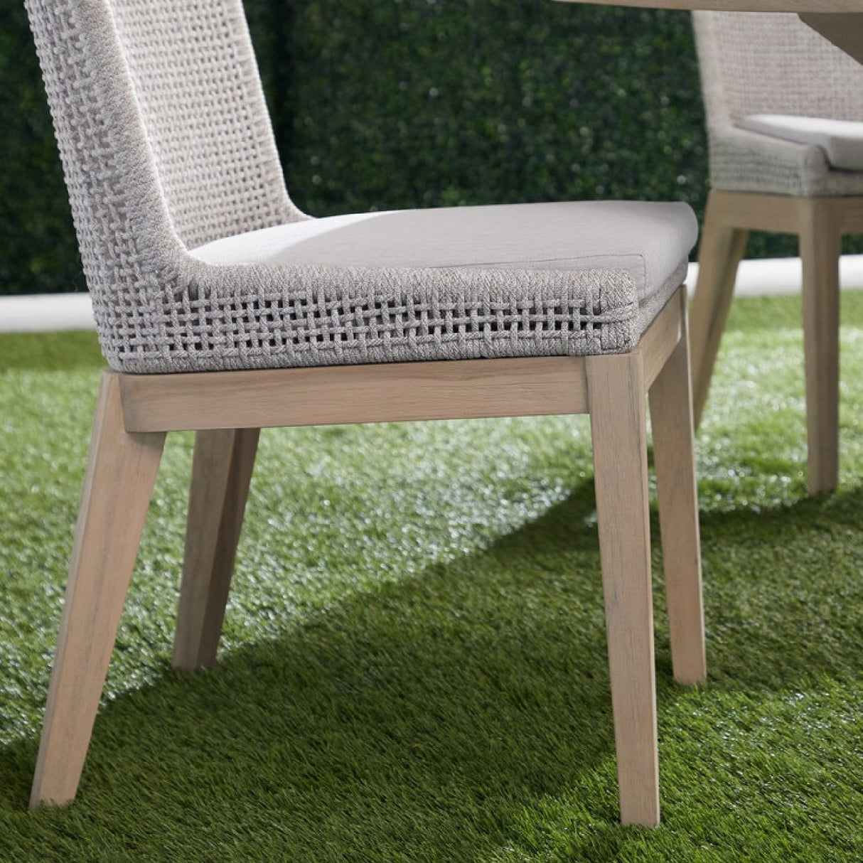 Modern European furniture - White Rope Outdoor Dining Chairs (2) - www.oroa.com