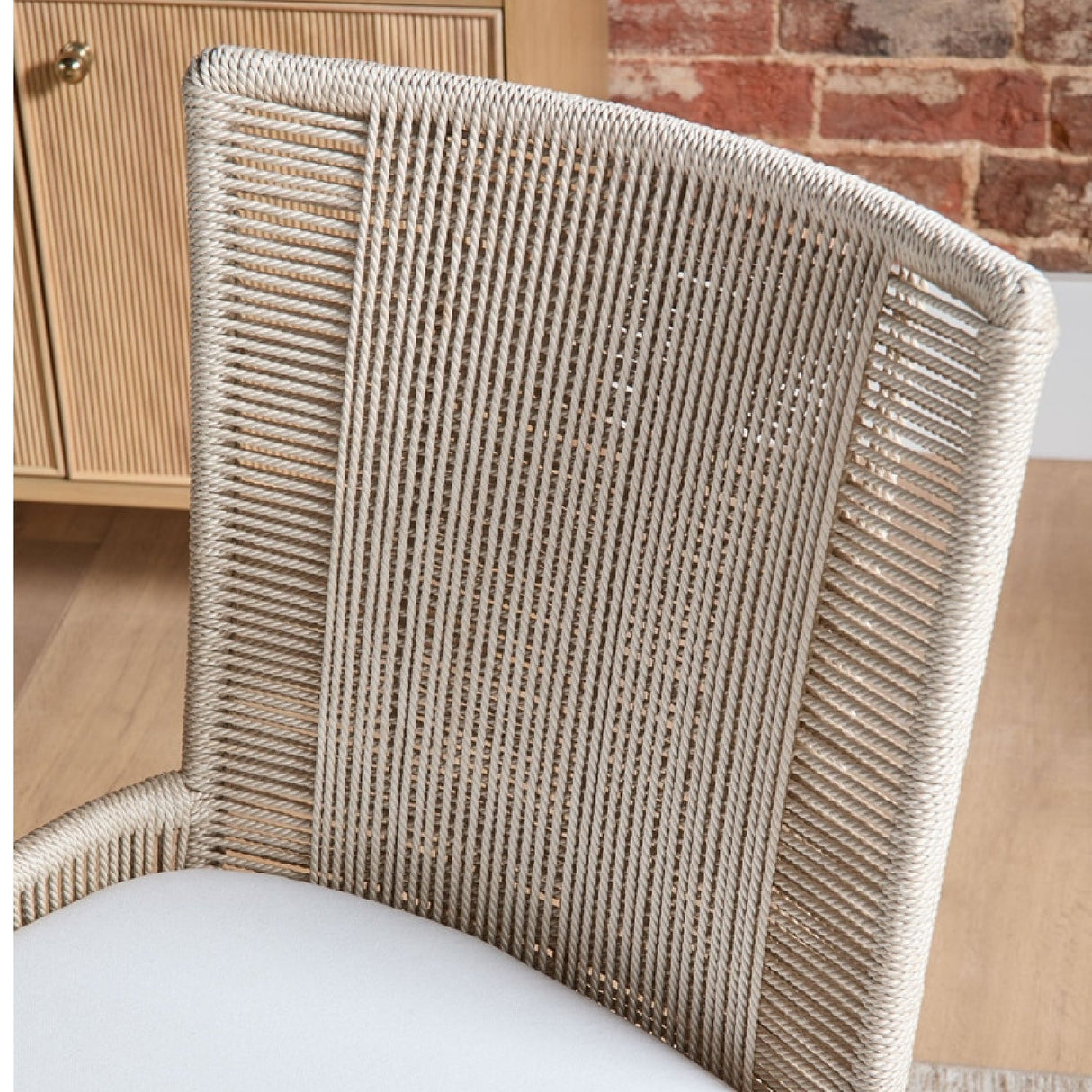 Modern European furniture - Beige Rope Dining Chairs (2) - www.oroa.com