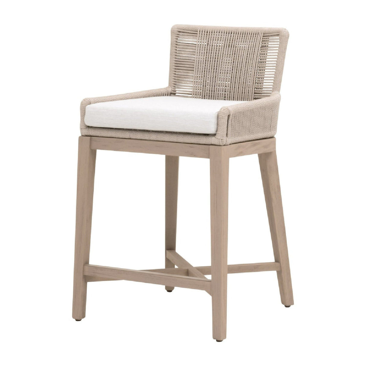 Modern European furniture - Beige Rope Outdoor Counter Stool - www.oroa.com