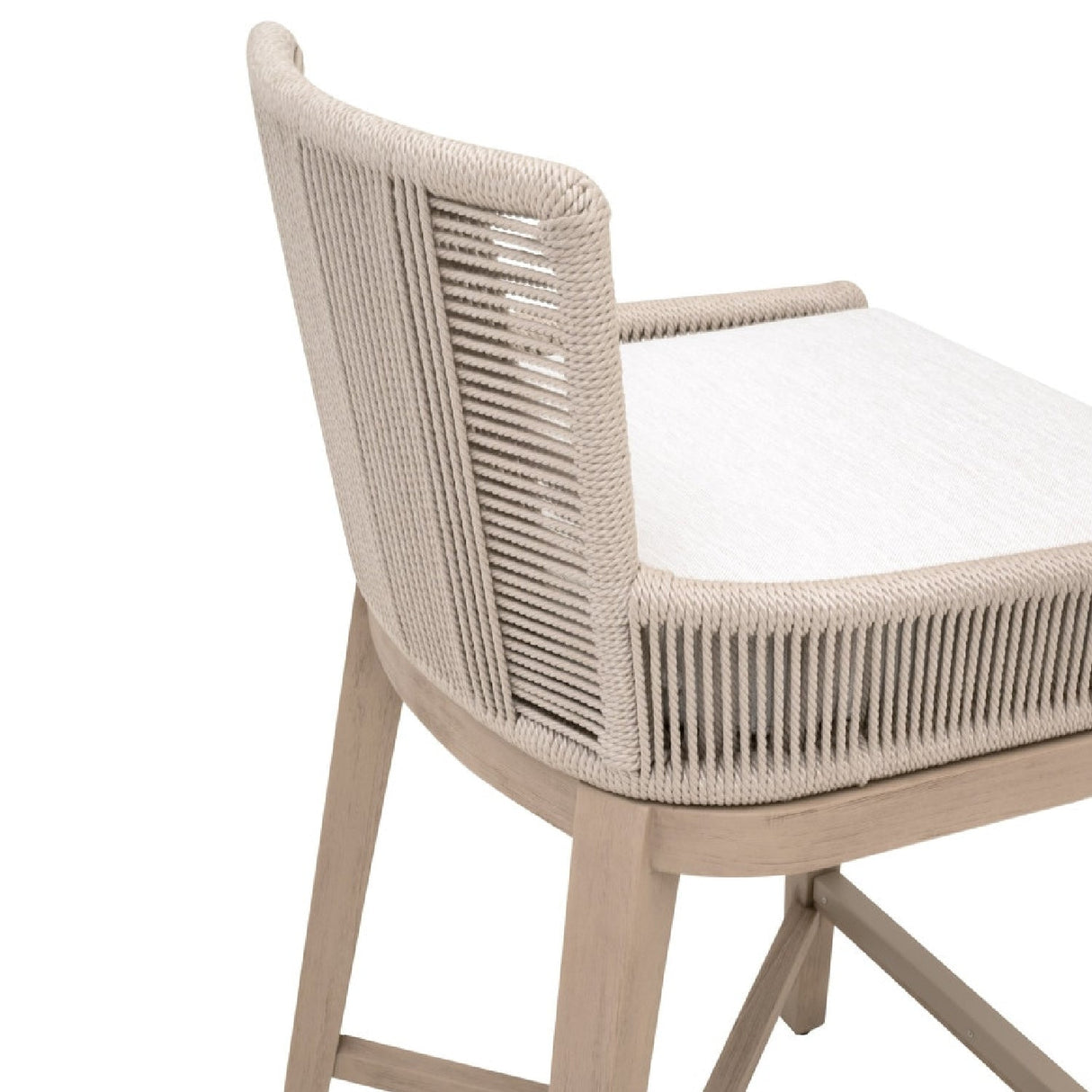 Modern European furniture - Beige Rope Outdoor Counter Stool - www.oroa.com
