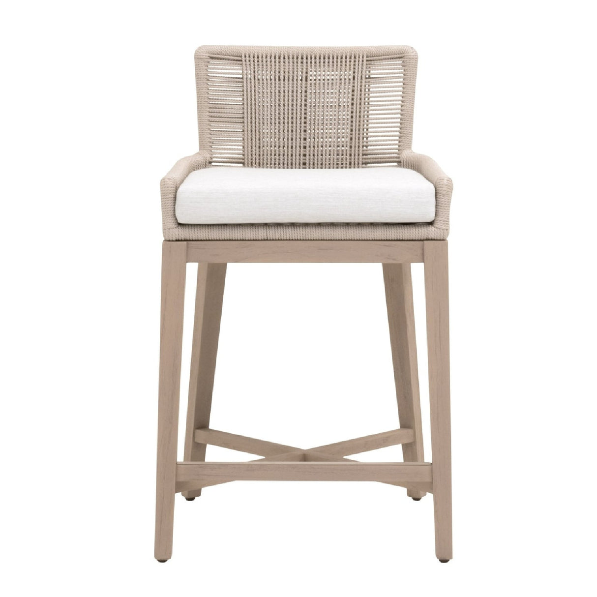 Modern European furniture - Beige Rope Outdoor Counter Stool - www.oroa.com