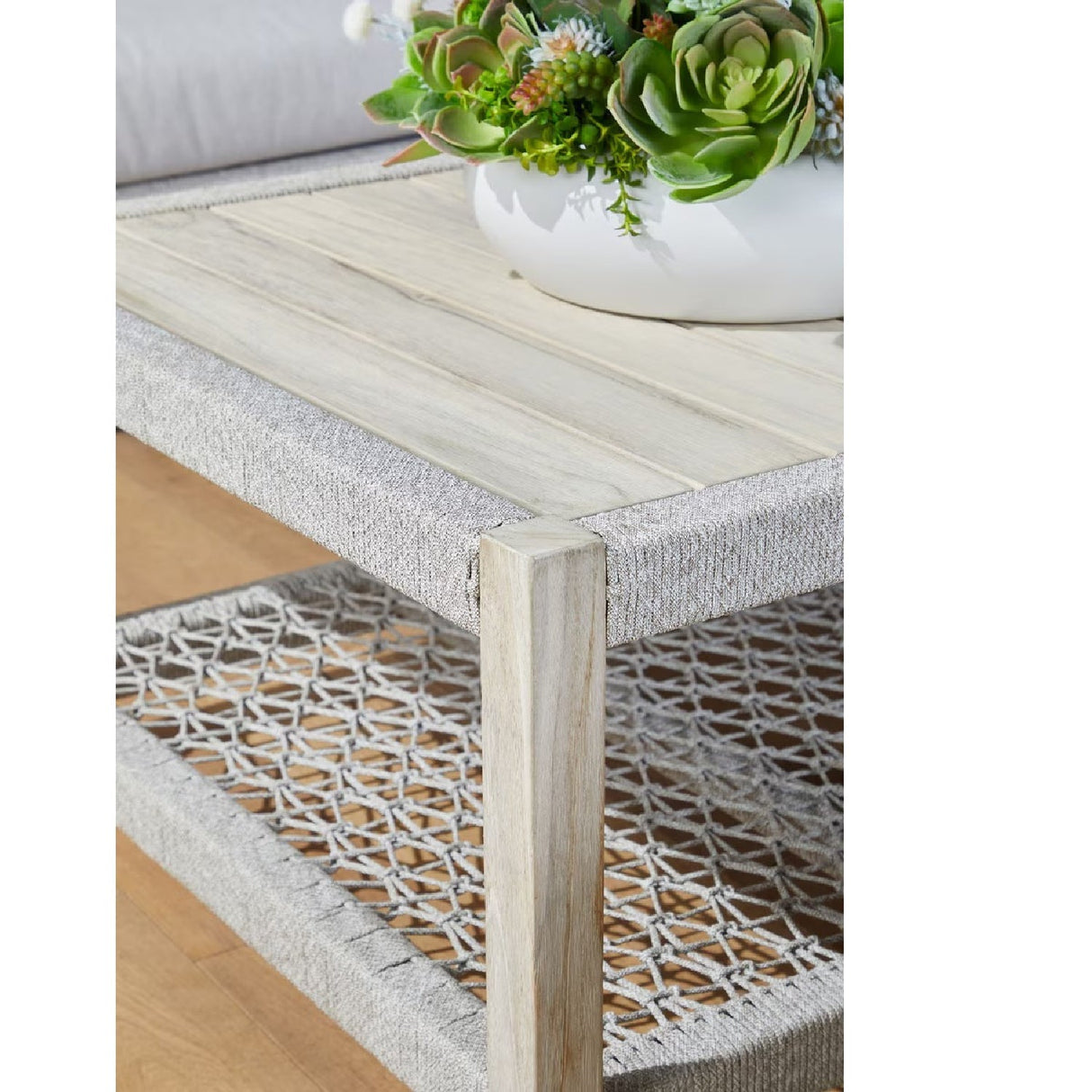 Slatted Teak Outdoor Coffee Table | Living Essentials Wrap – alternate view 16
