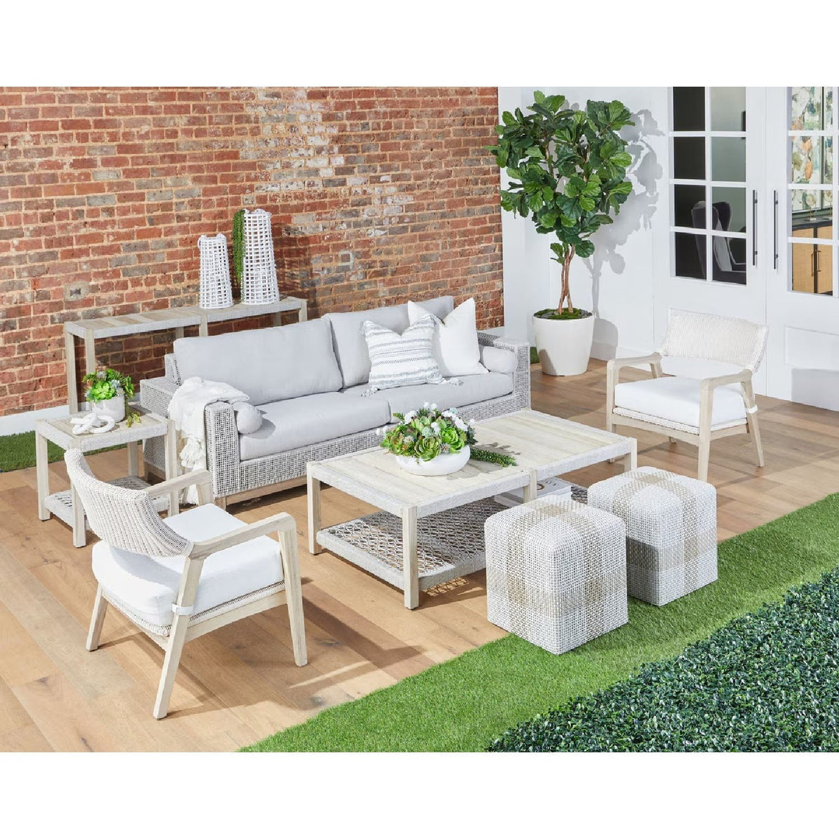 Slatted Teak Outdoor Coffee Table | Living Essentials Wrap – alternate view 20
