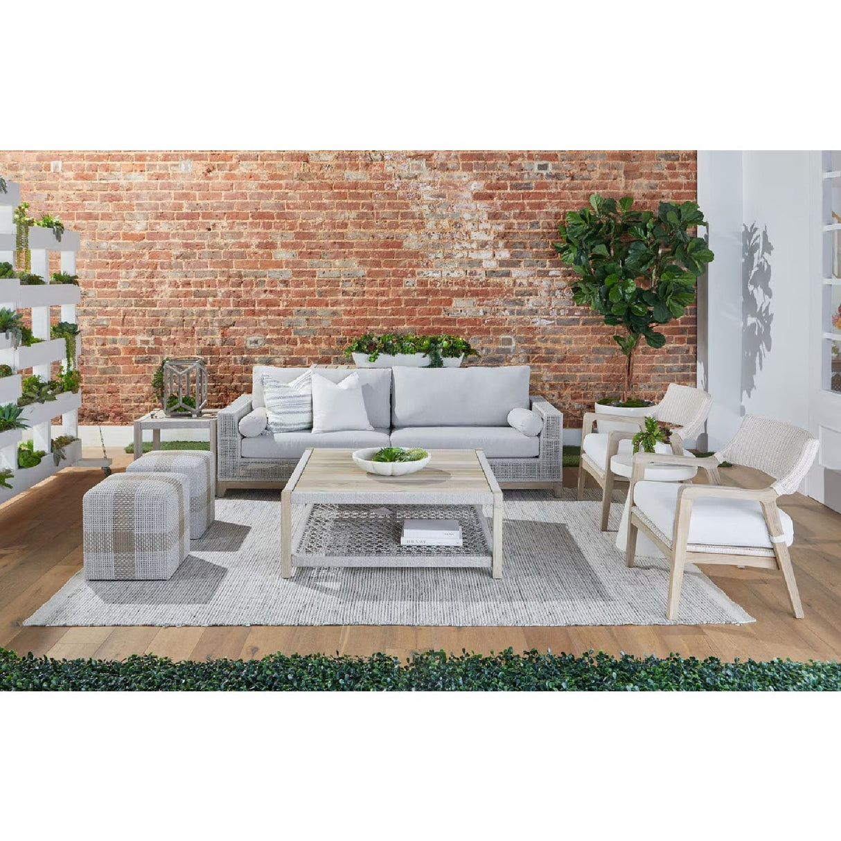 Teak Square Outdoor Coffee Table | Living Essentials Wrap – alternate view 11