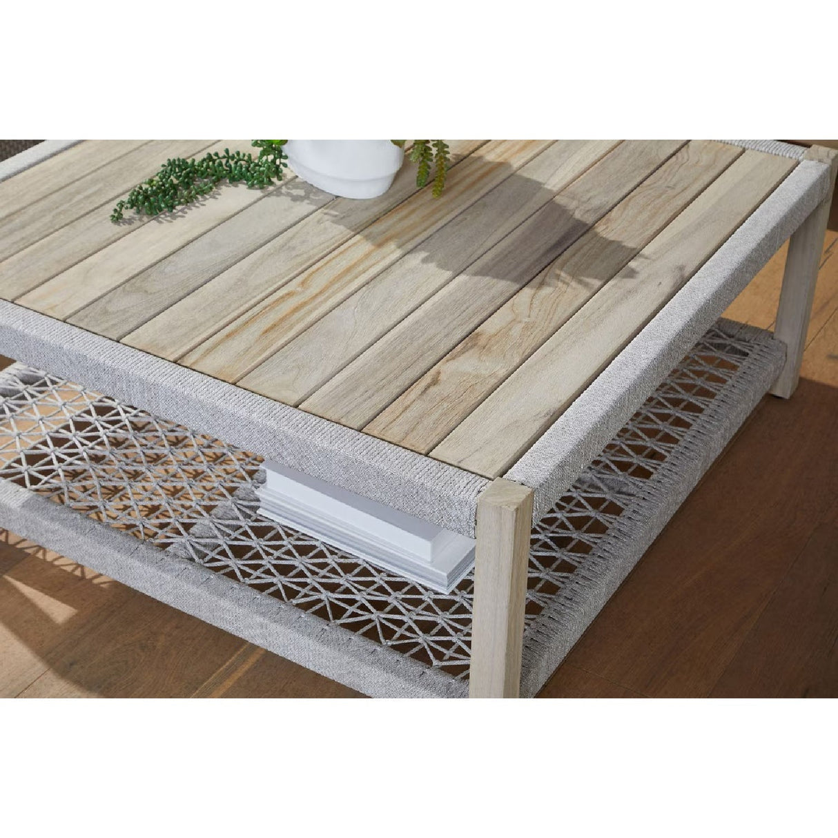 Teak Square Outdoor Coffee Table | Living Essentials Wrap – alternate view 9
