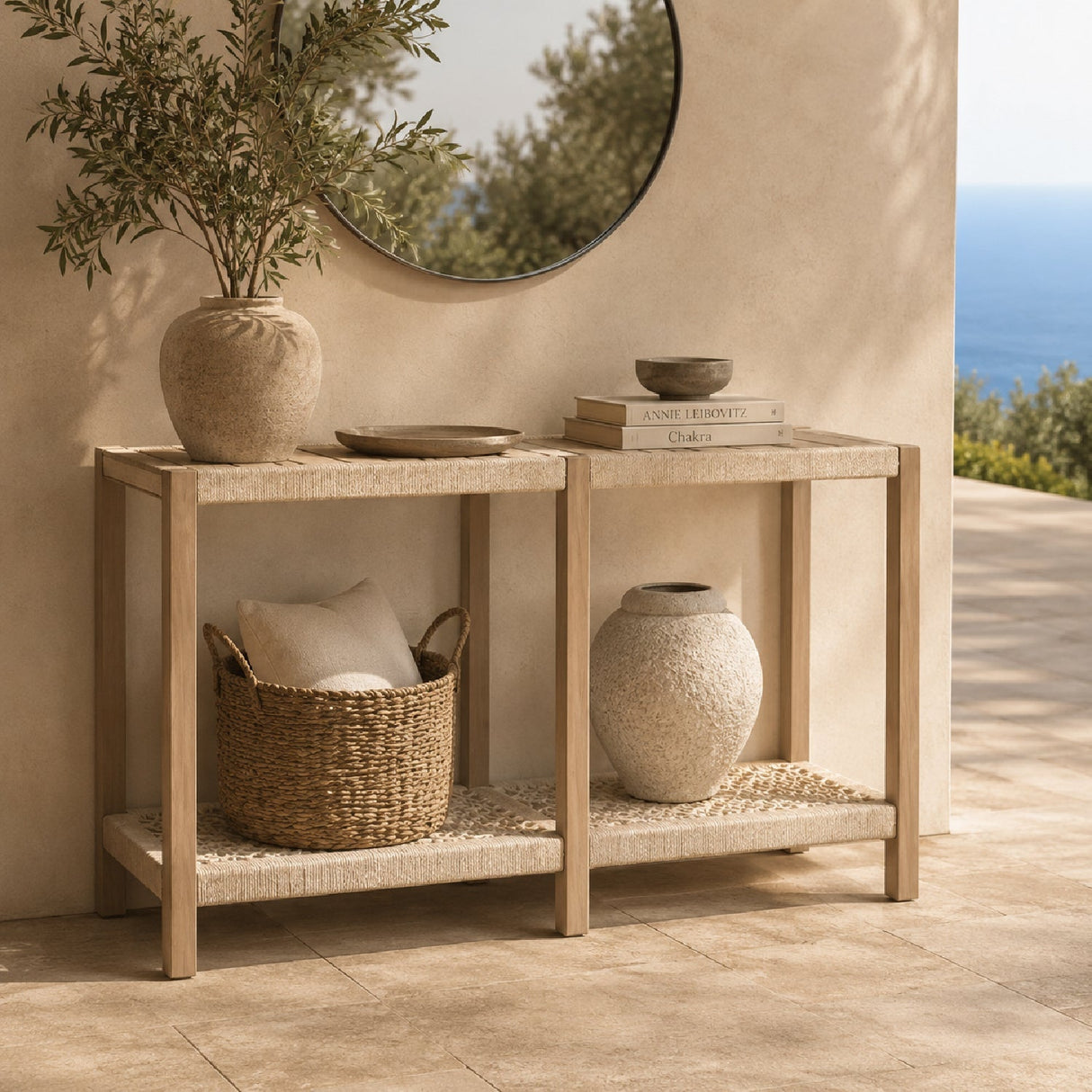 Modern European furniture - Teak Outdoor Console Table - www.oroa.com
