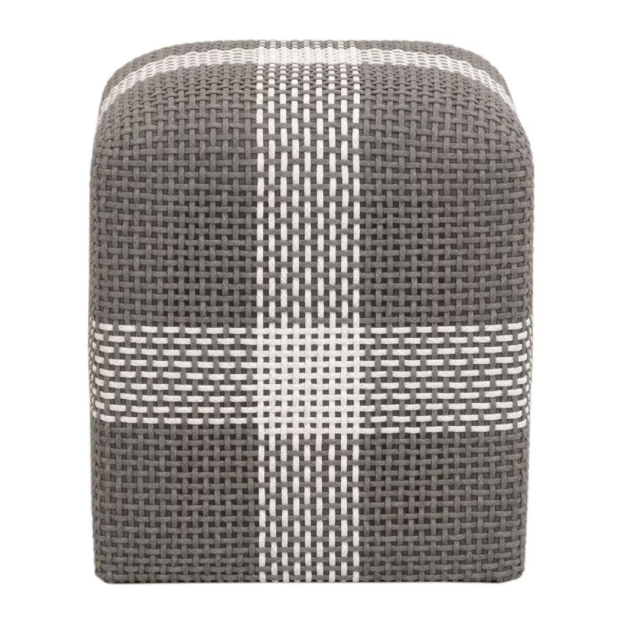 Modern European furniture - Woven Flat Rope Indoor/Outdoor Ottoman - www.oroa.com