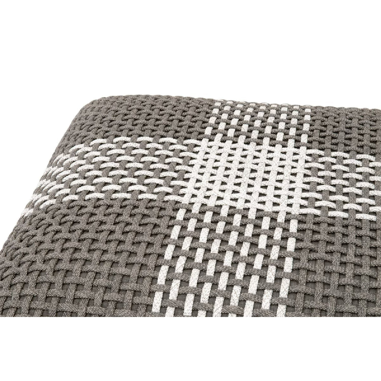 Modern European furniture - Woven Flat Rope Indoor/Outdoor Ottoman - www.oroa.com