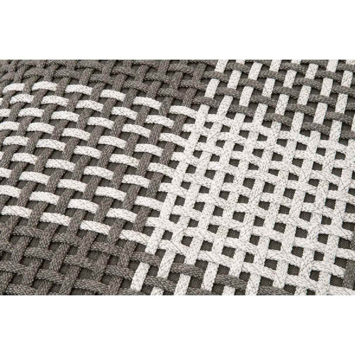 Modern European furniture - Woven Flat Rope Indoor/Outdoor Ottoman - www.oroa.com