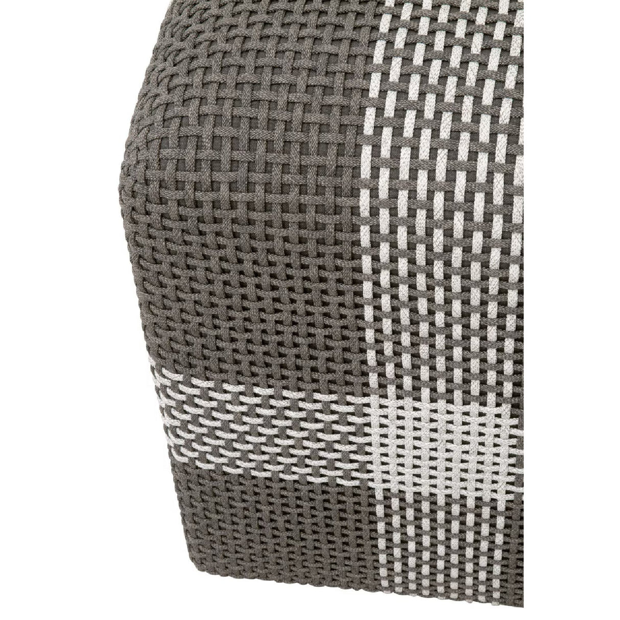 Modern European furniture - Woven Flat Rope Indoor/Outdoor Ottoman - www.oroa.com