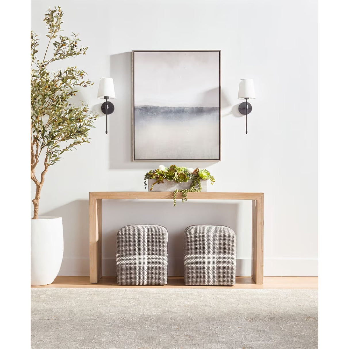 Modern European furniture - Woven Flat Rope Indoor/Outdoor Ottoman - www.oroa.com
