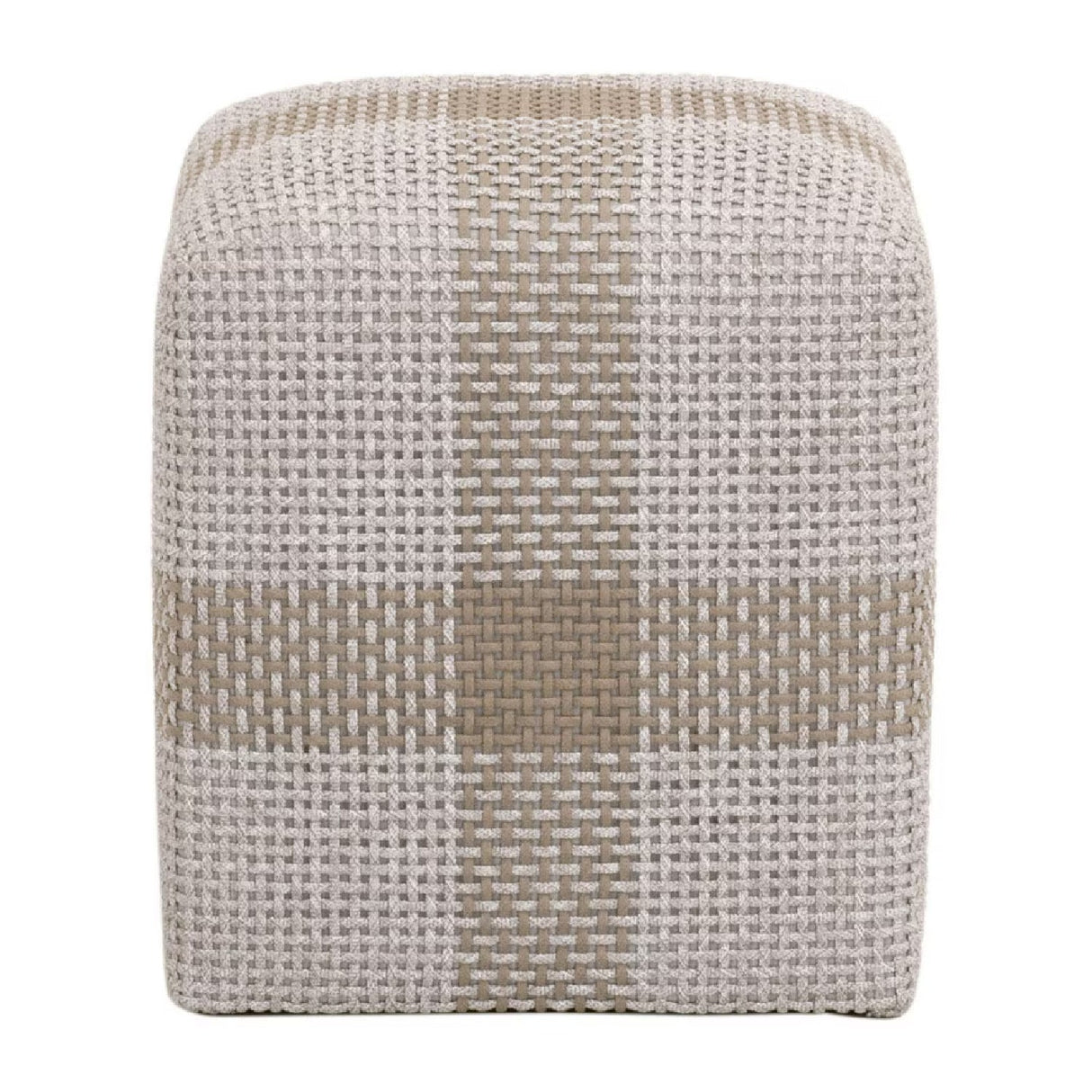 Modern European furniture - Woven Flat Rope Indoor/Outdoor Ottoman - www.oroa.com