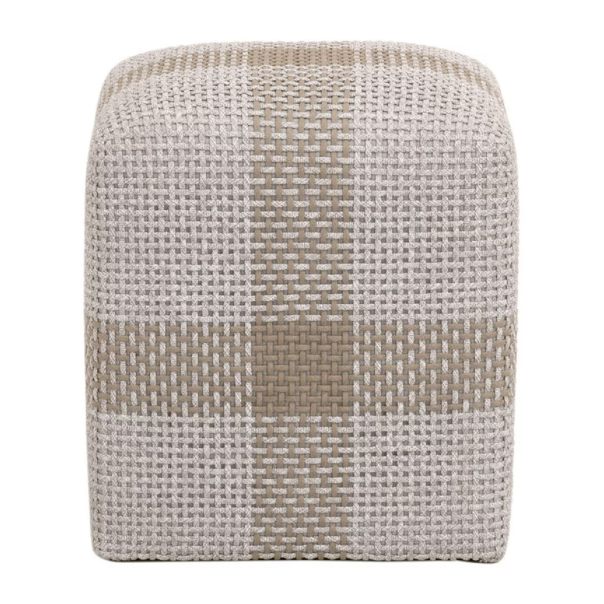 Modern European furniture - Woven Flat Rope Indoor/Outdoor Ottoman - www.oroa.com | Oroa.com