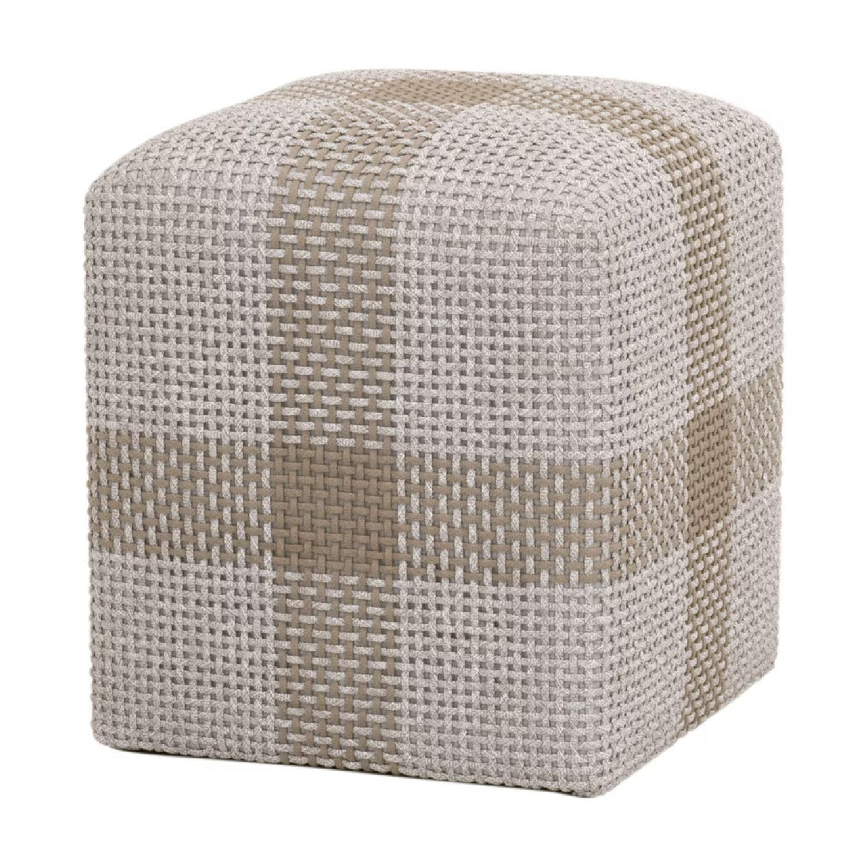 Modern European furniture - Woven Flat Rope Indoor/Outdoor Ottoman - www.oroa.com