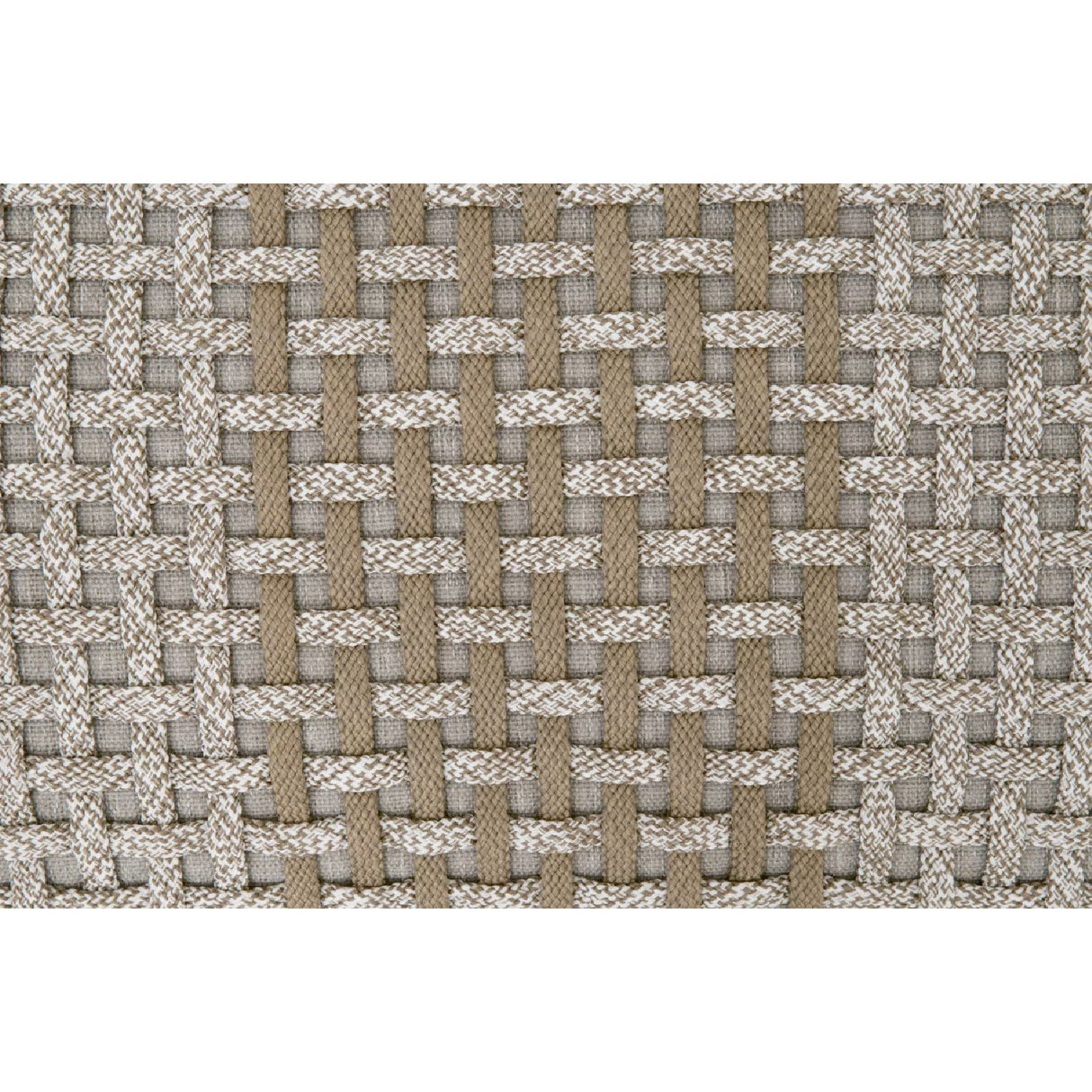 Modern European furniture - Woven Flat Rope Indoor/Outdoor Ottoman - www.oroa.com