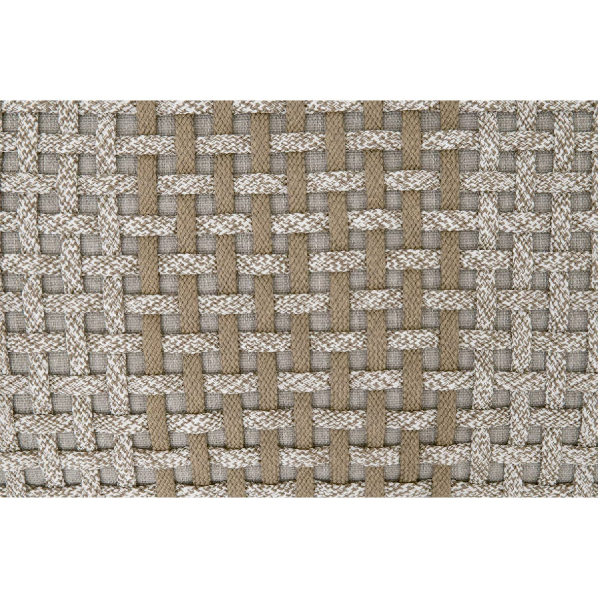 Modern European furniture - Woven Flat Rope Indoor/Outdoor Ottoman - www.oroa.com