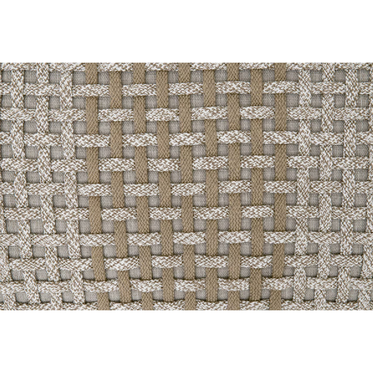 Modern European furniture - Woven Flat Rope Indoor/Outdoor Ottoman - www.oroa.com | Oroa.com