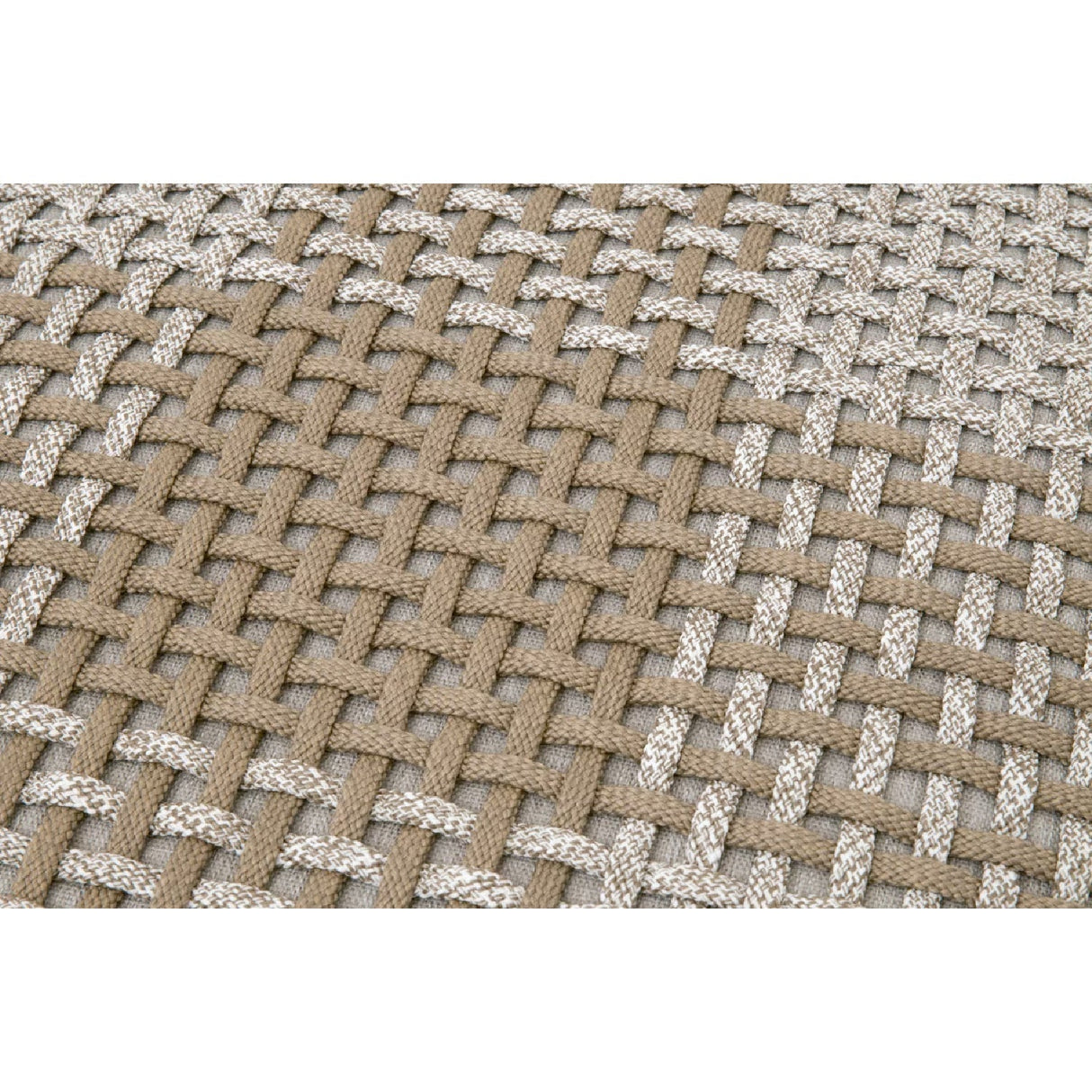 Modern European furniture - Woven Flat Rope Indoor/Outdoor Ottoman - www.oroa.com
