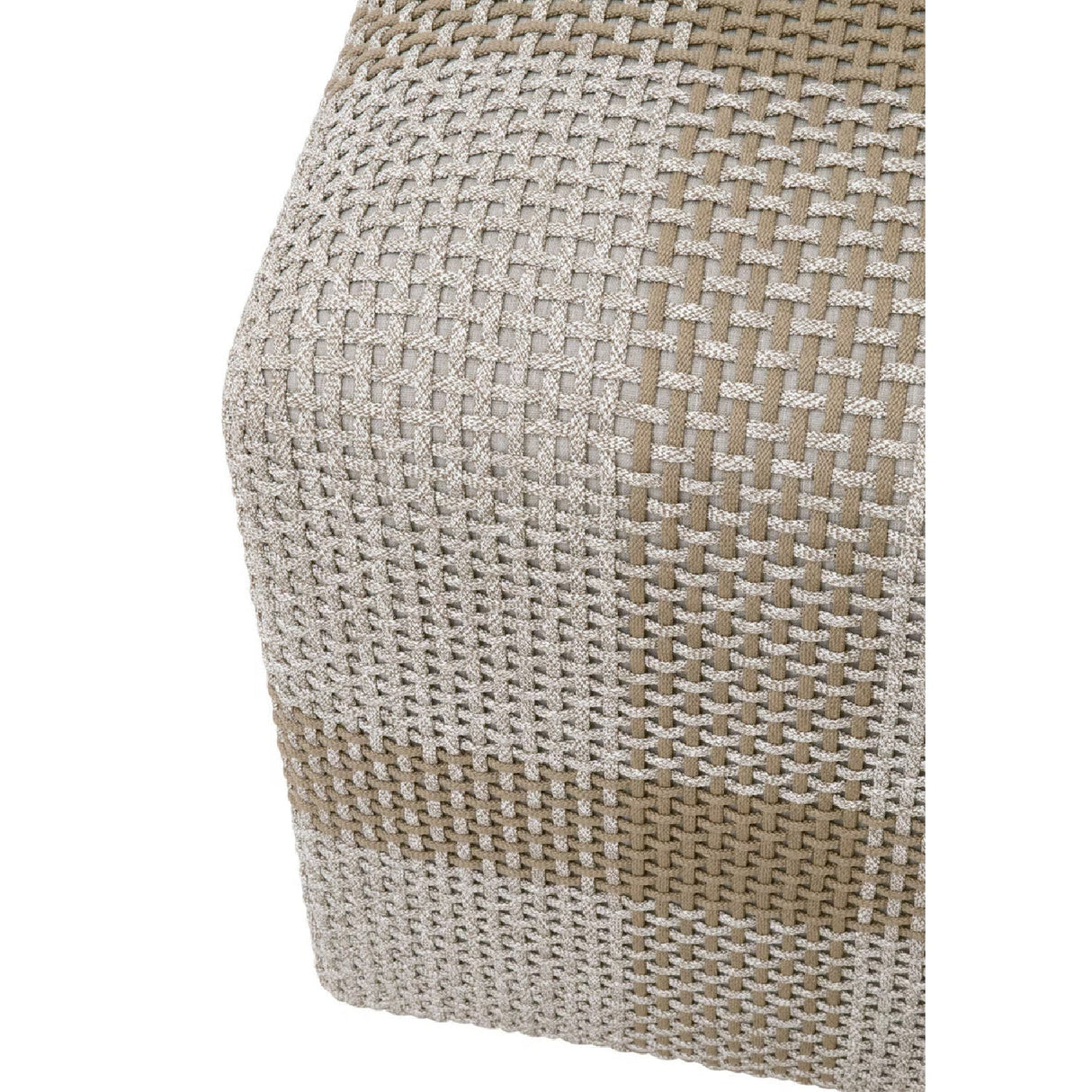 Modern European furniture - Woven Flat Rope Indoor/Outdoor Ottoman - www.oroa.com