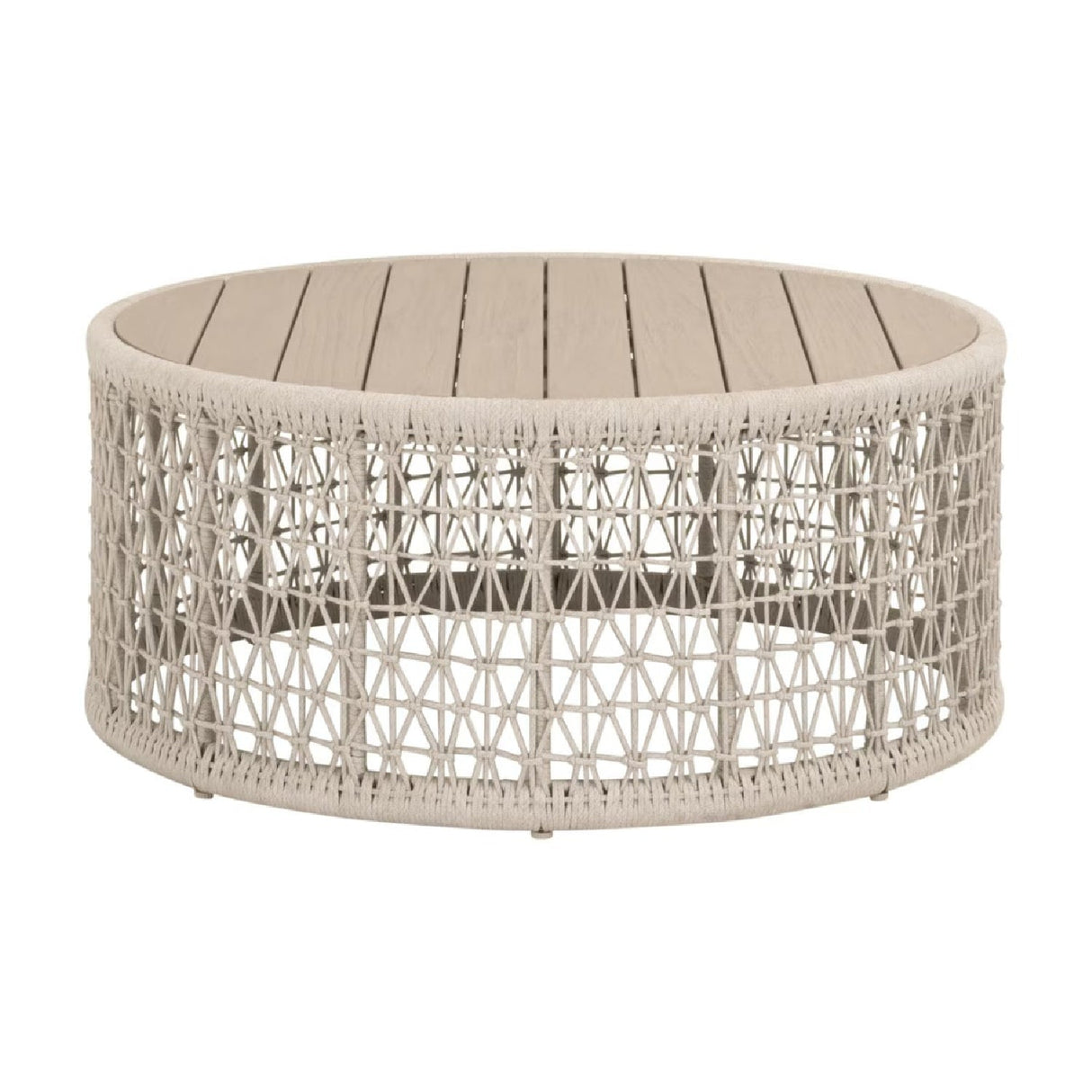 Modern European furniture - Beige Rope Outdoor Coffee Table - www.oroa.com